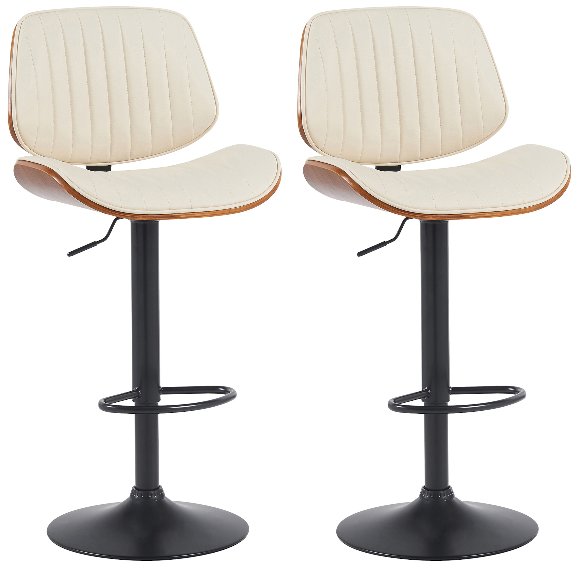 Set di 2 sgabelli da bar Clawson in similpelle