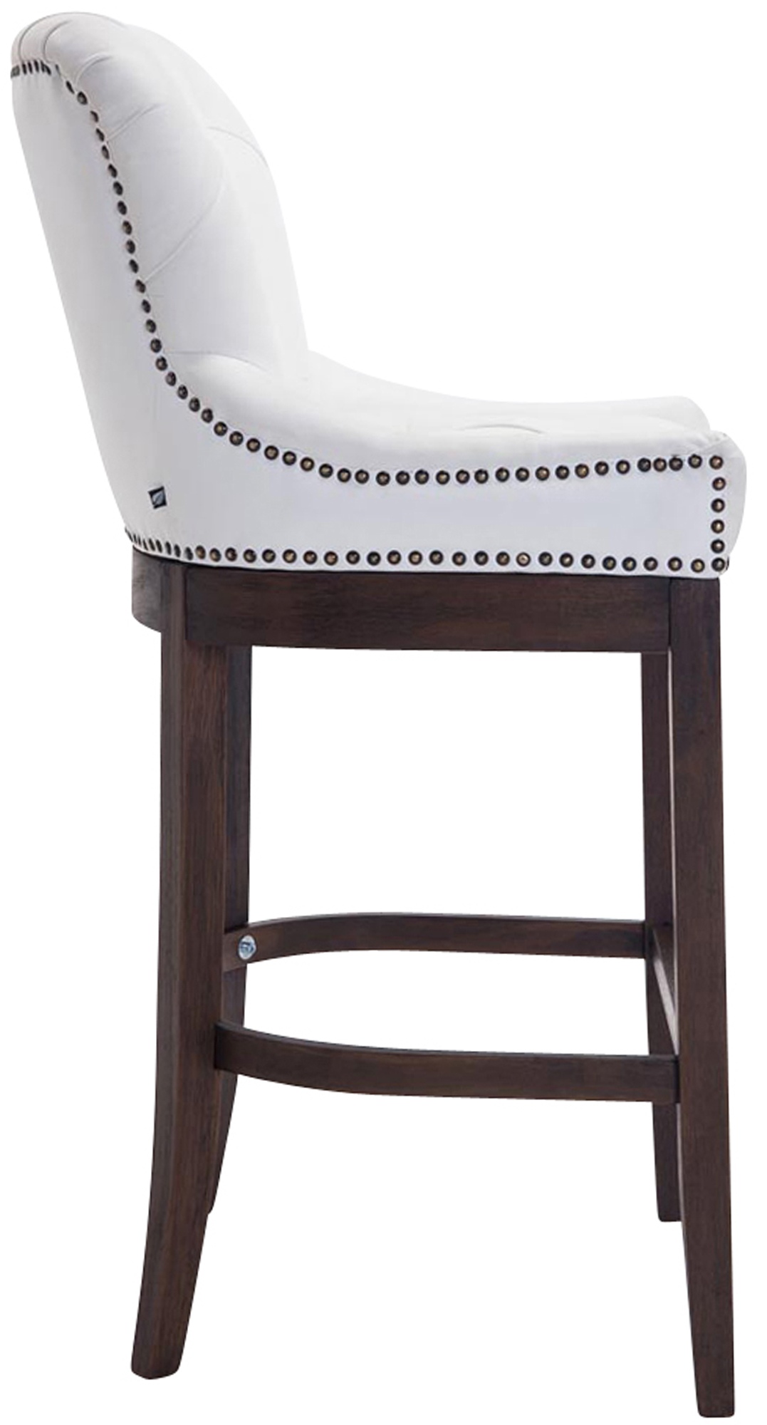Sgabello Lakewood vera pelle antico-scuro