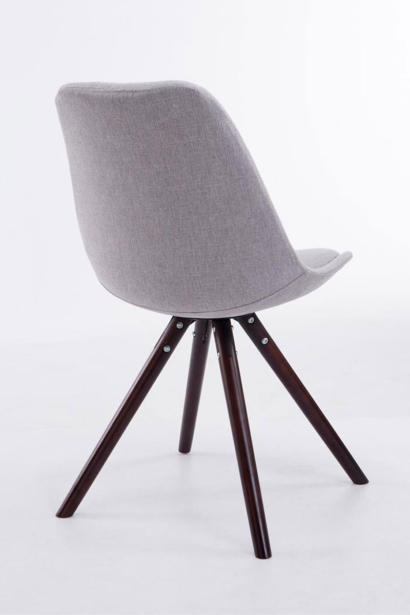 Sedia Toulouse in stoffa gambe tonde
