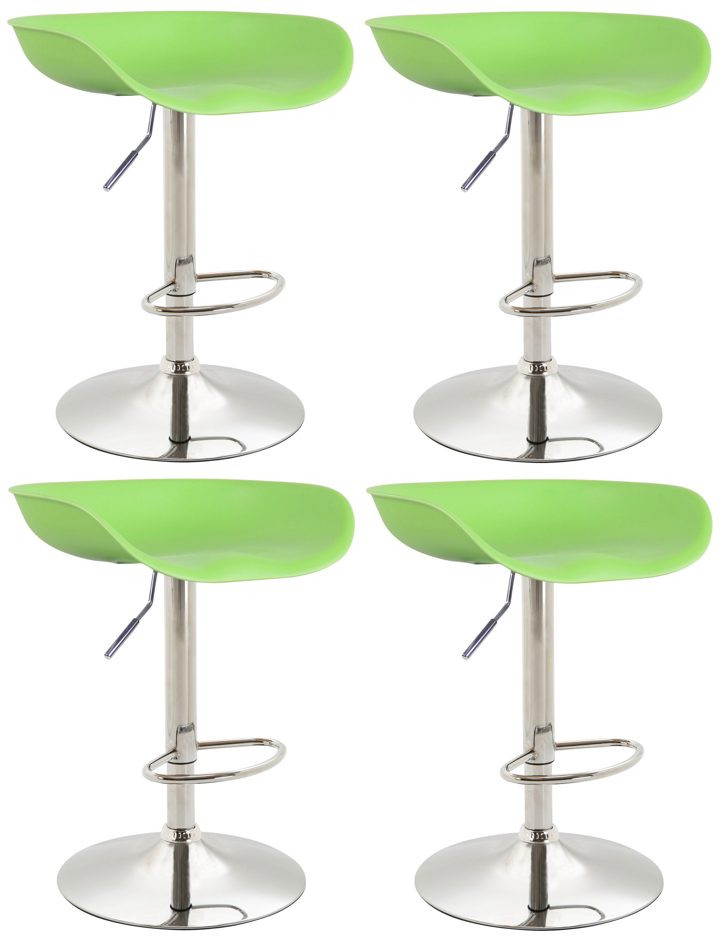 Set di 4 sgabelli da bar Anaheim in plastica