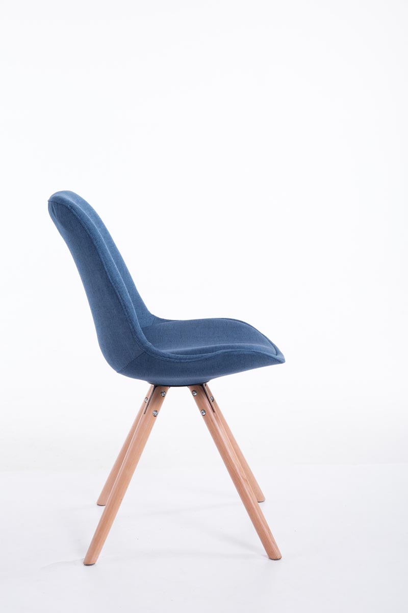 Sedia Toulouse in stoffa gambe tonde