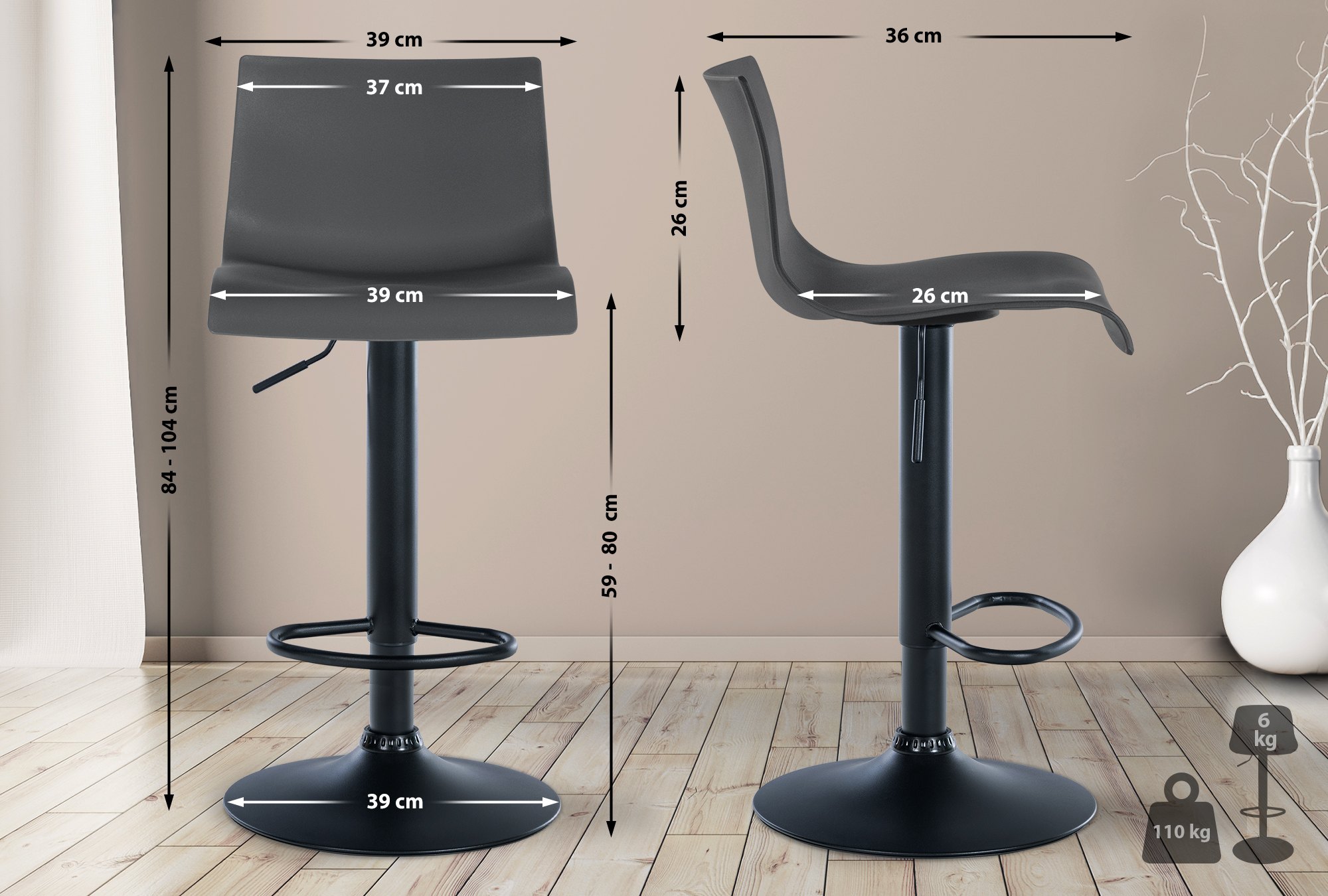 Set di 2 sgabelli Branford