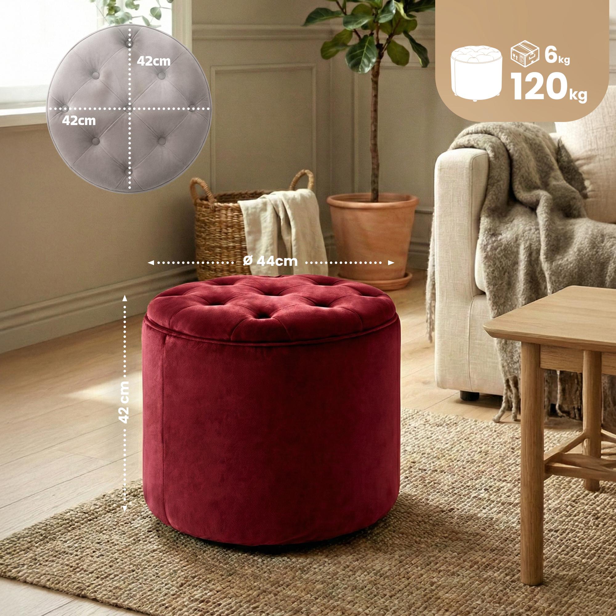 Pouf Pantin in velluto
