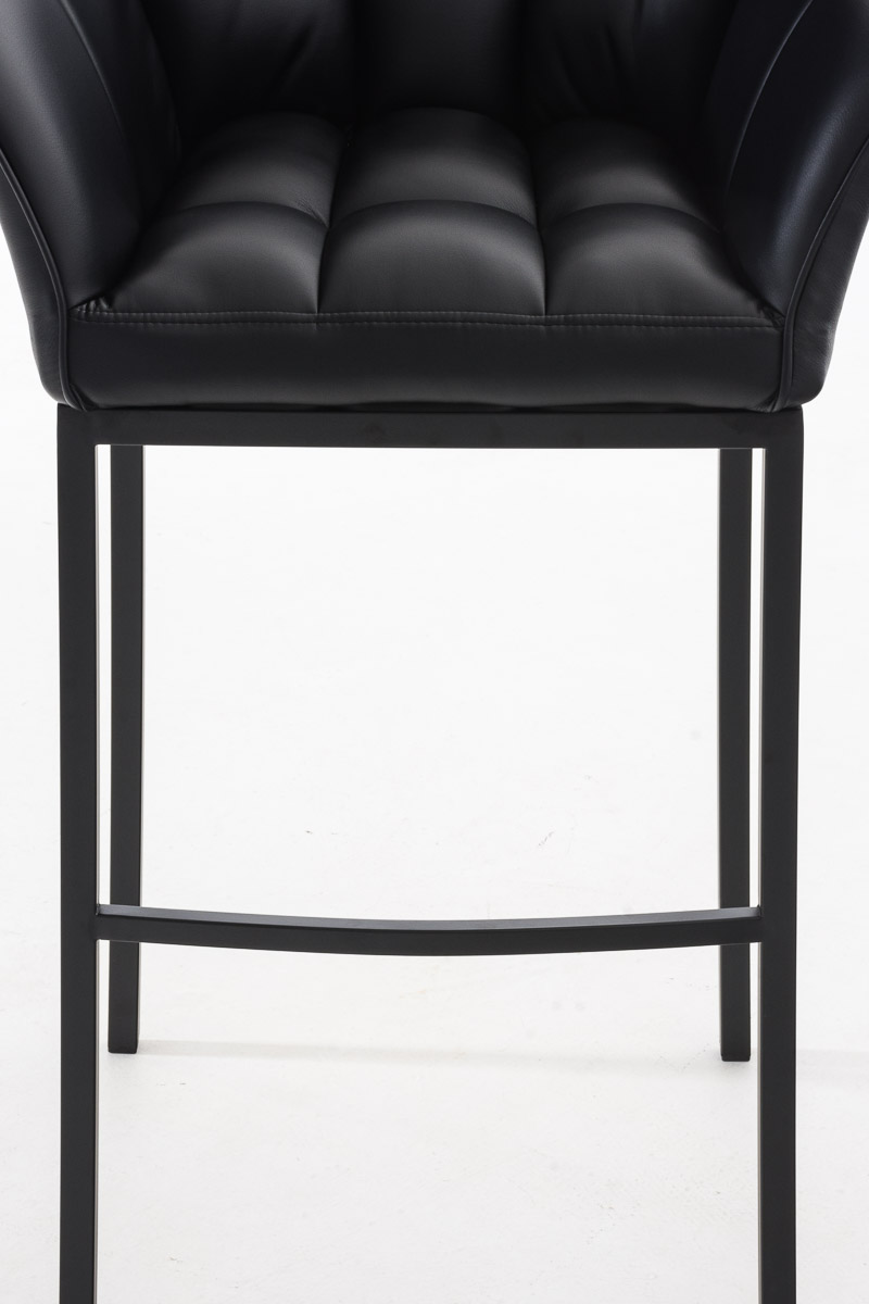 Sgabello da Bar Damaso in Similpelle con Base a Quattro Gambe