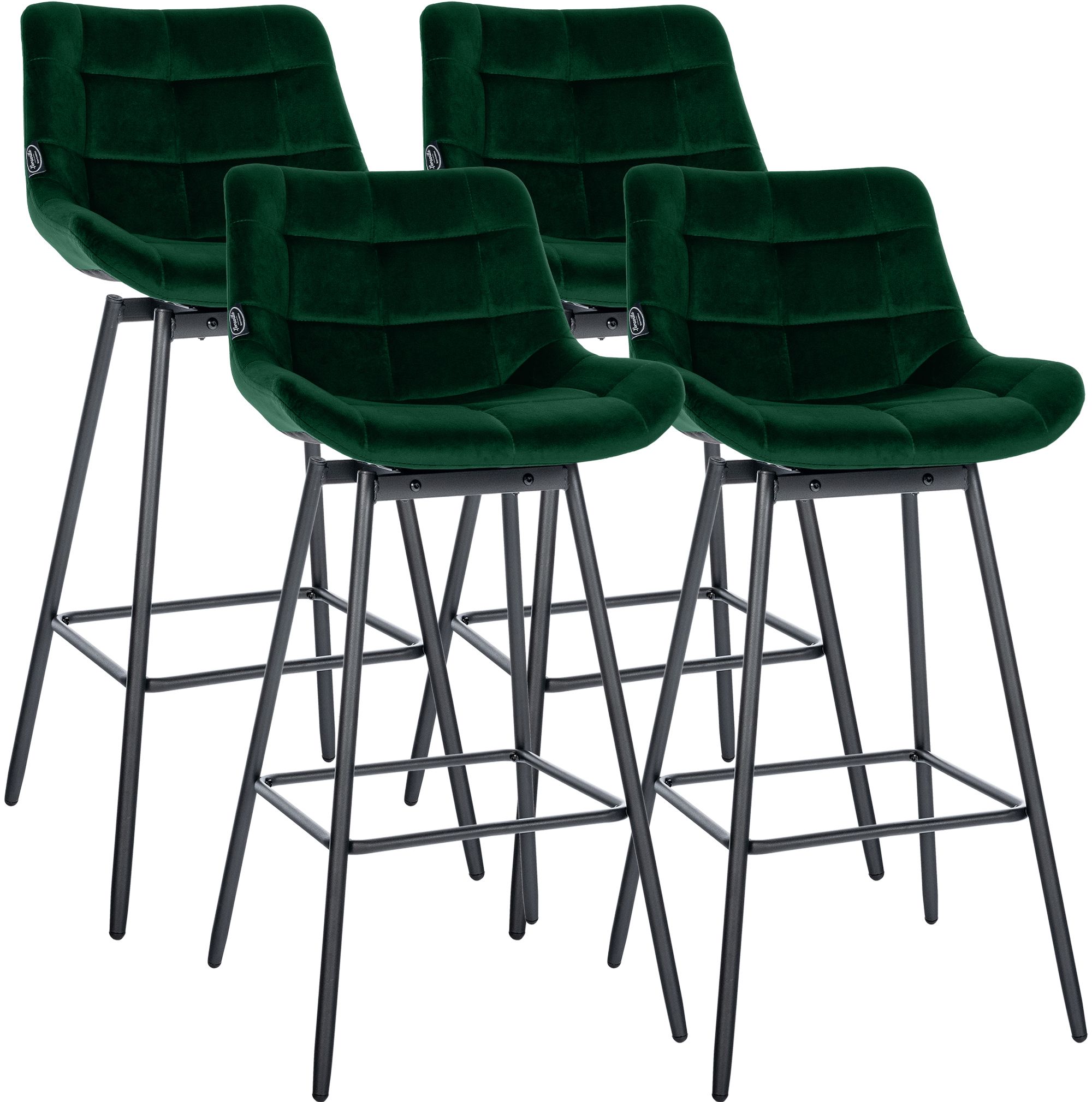 Set da 4 sgabelli da bar Weston girevoli