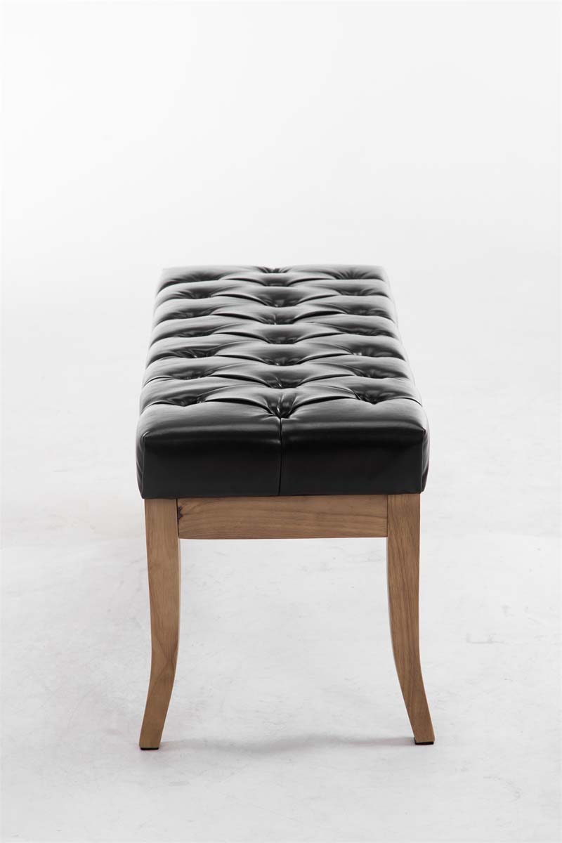 Panca design RAMSES in similpelle e legno chiaro antico