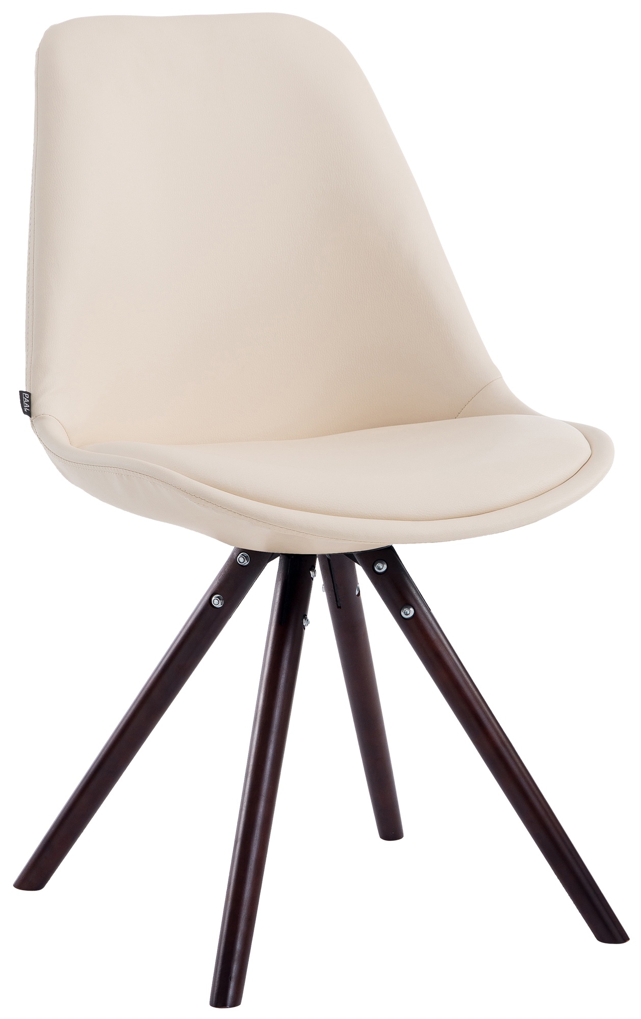 Sedia visitatore Laval in similpelle gambe tonde