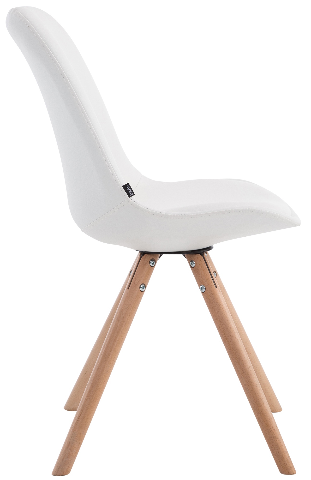 Sedia visitatore Laval in similpelle gambe tonde