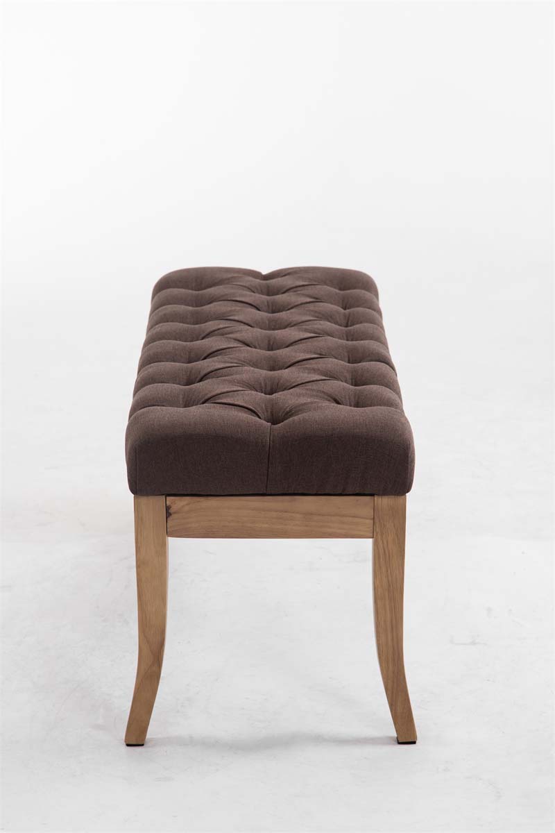 Panca design RAMSES in legno chiaro antico tessuto