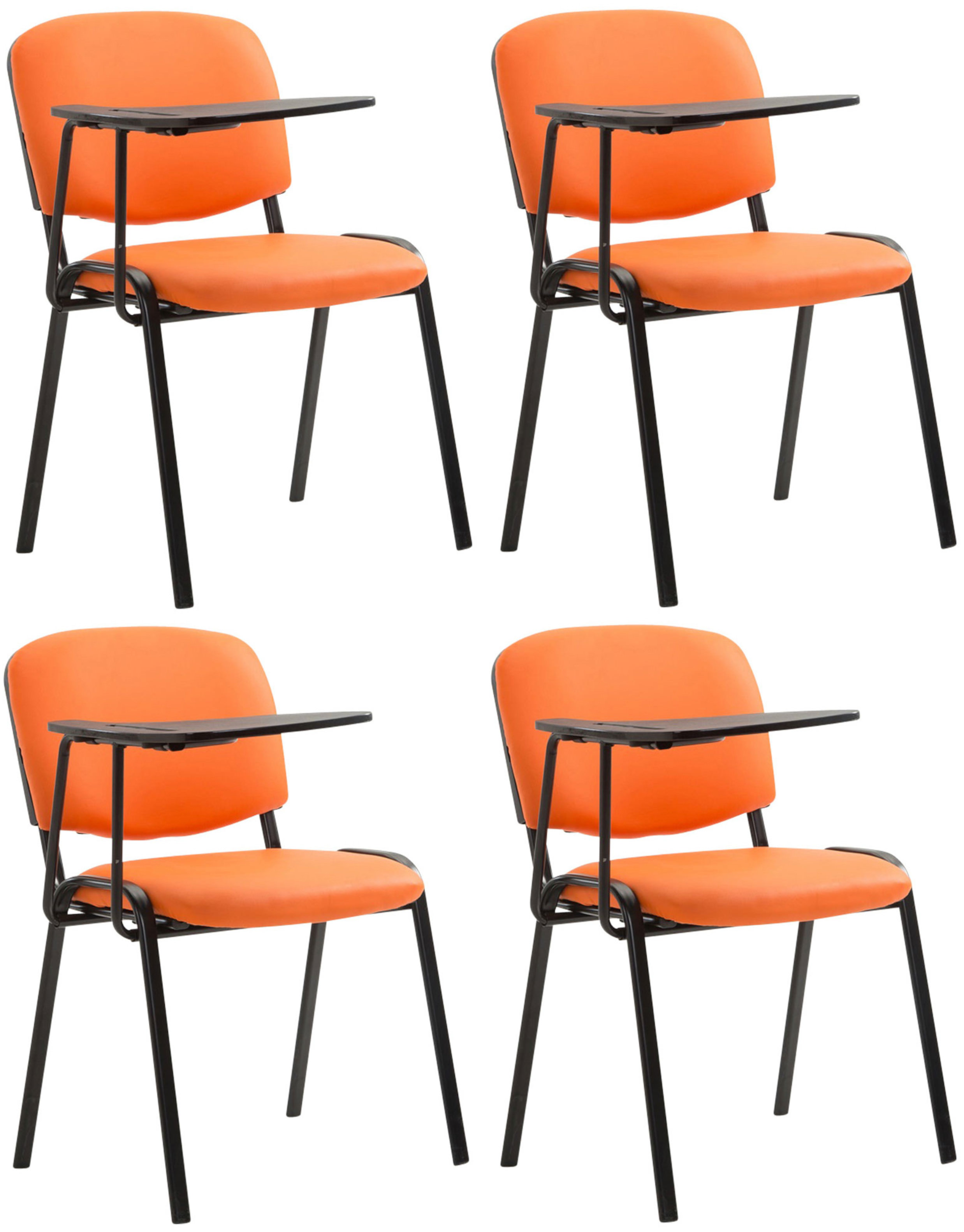 Set di 4 sedie Ken con tavolo pieghevole in similpelle