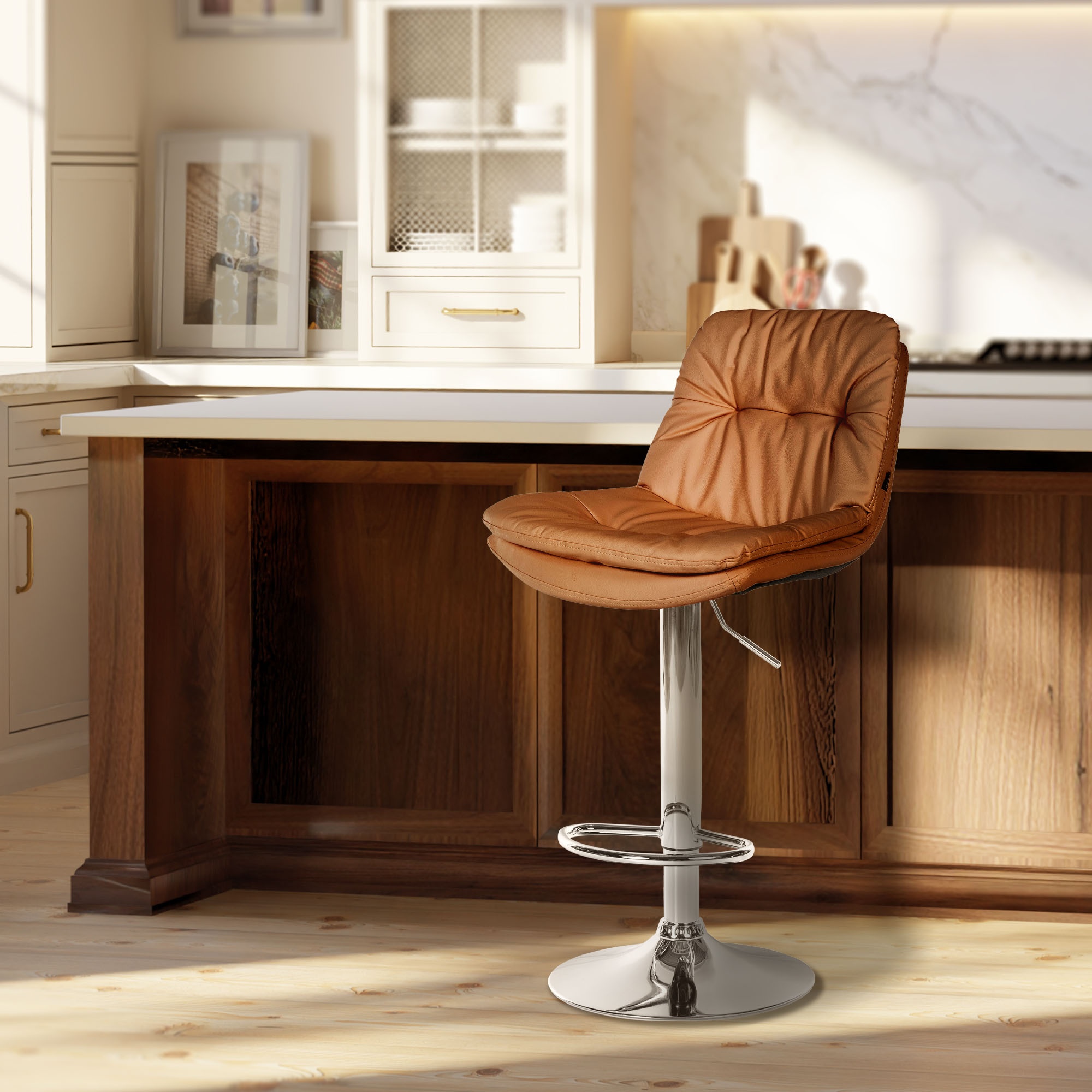 Sgabello da bar in similpelle Laurel