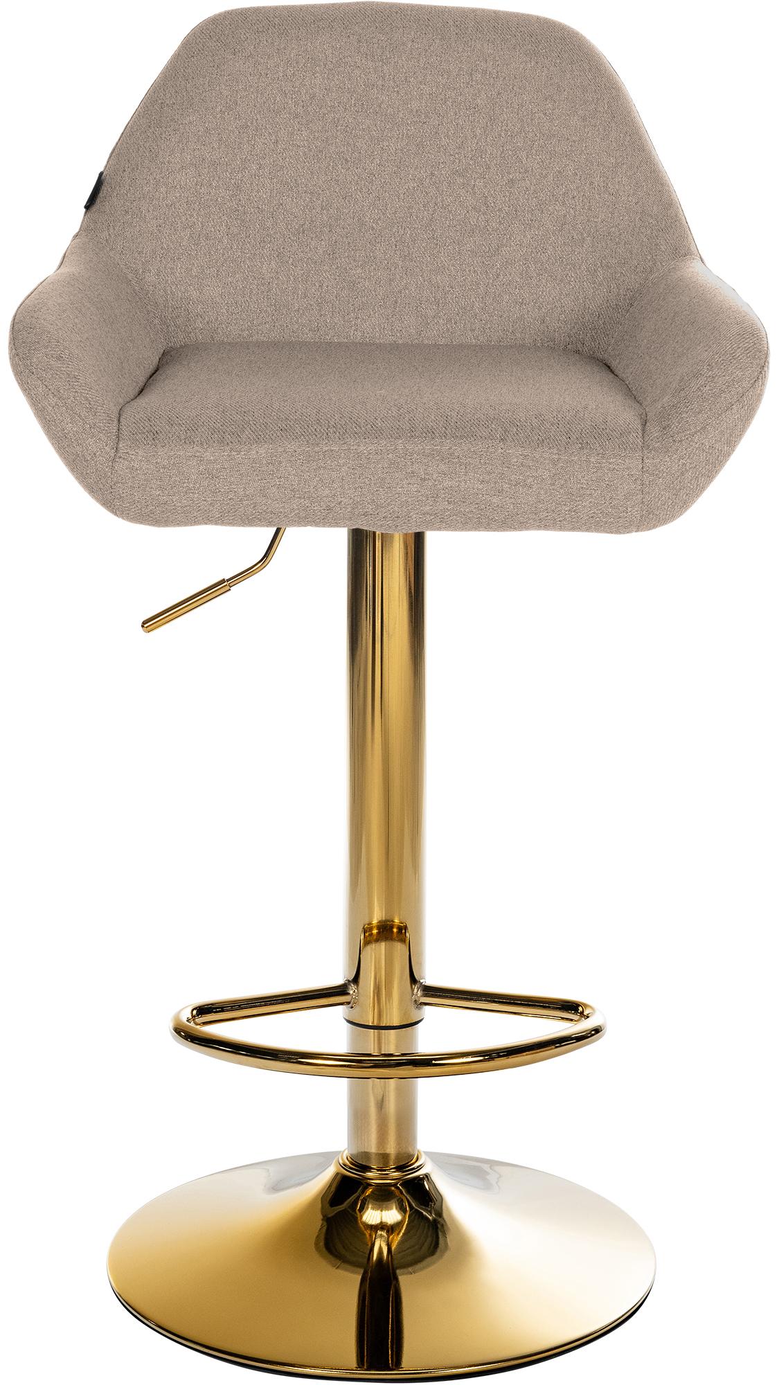 Set di 2 sgabelli da bar in tessuto Braga Gold
