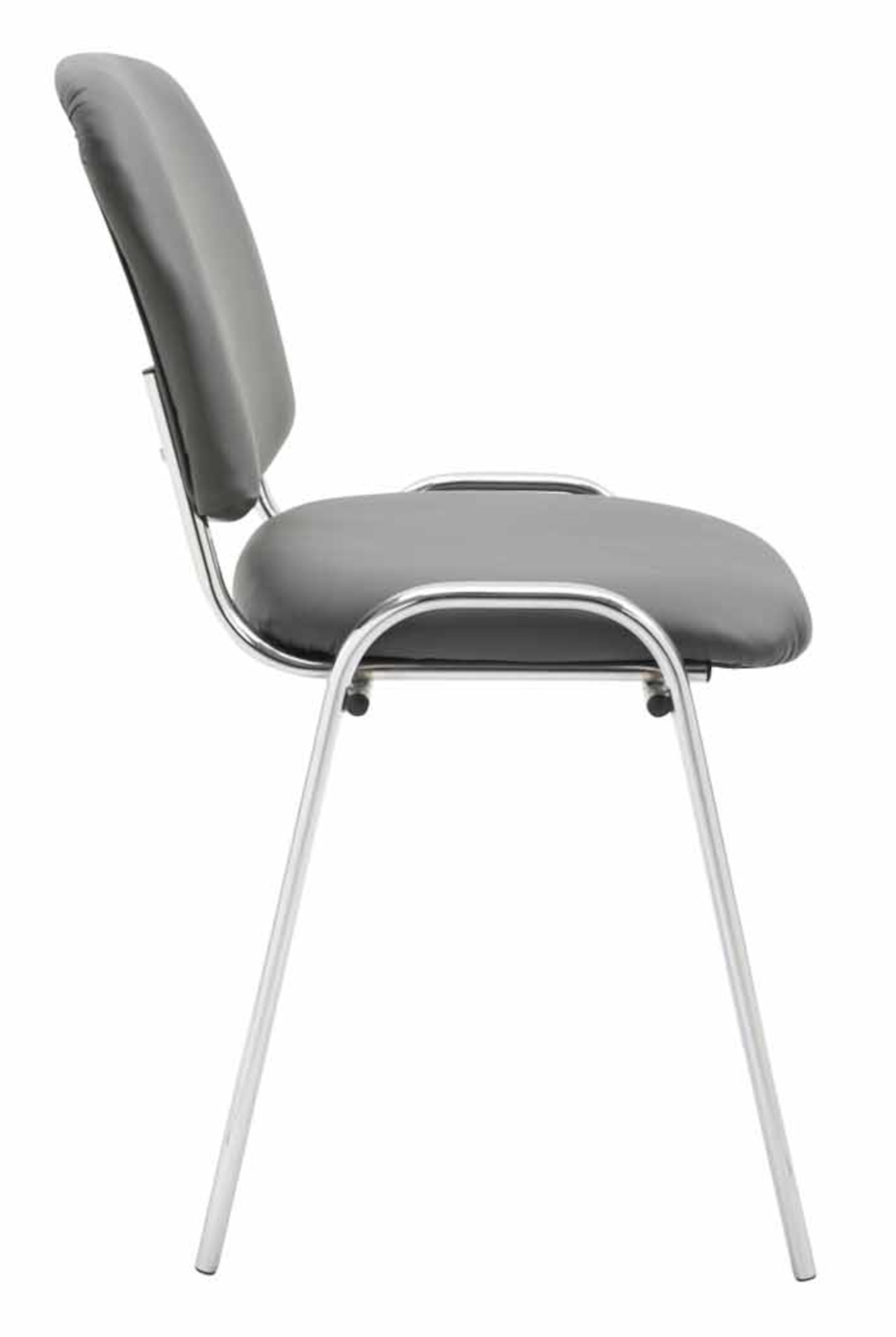 Set 4 Sedie Ufficio Ken Cromo In Similpelle