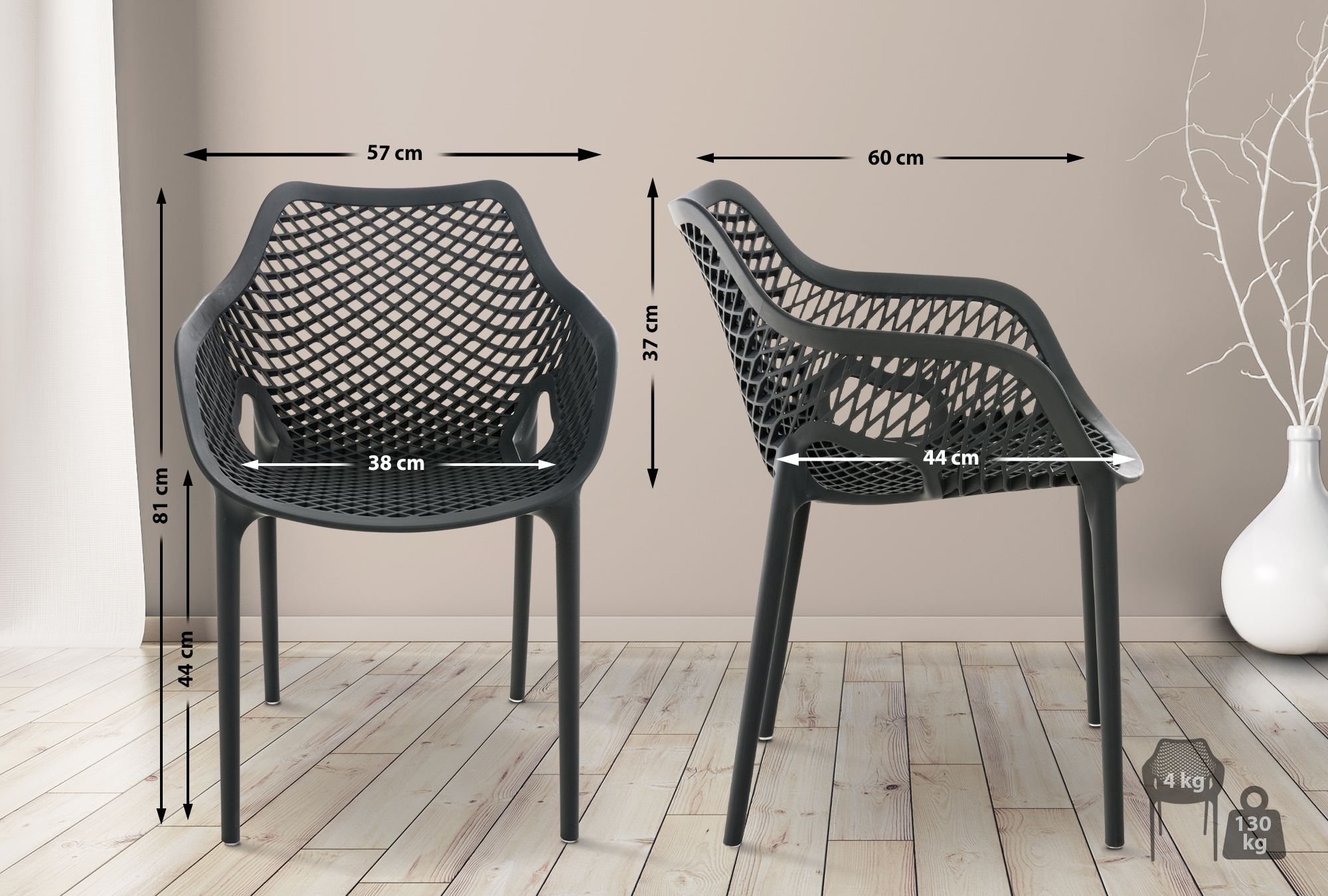 Set di 4 sedie Air XL