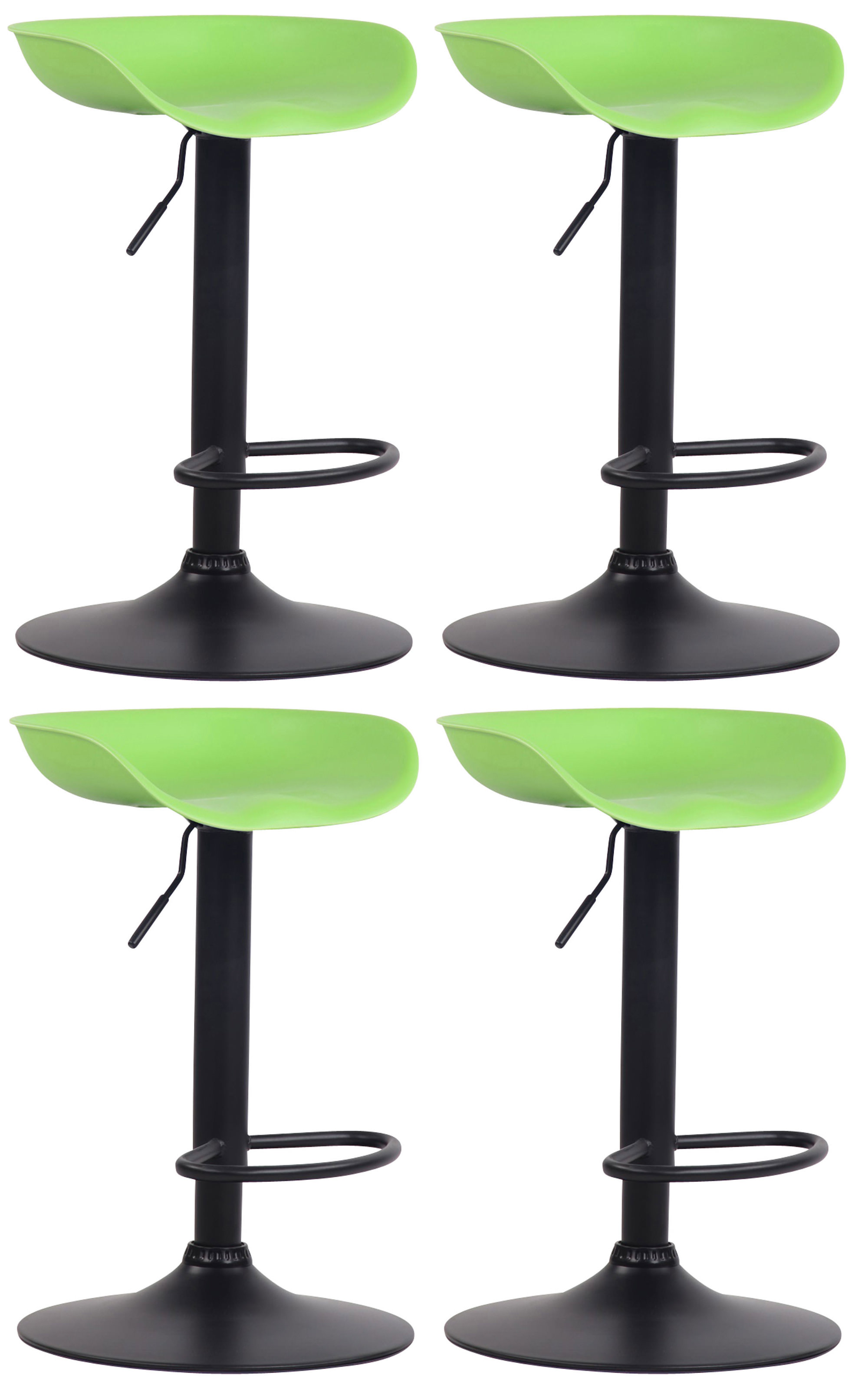 Set di 4 sgabelli da bar Anaheim in plastica