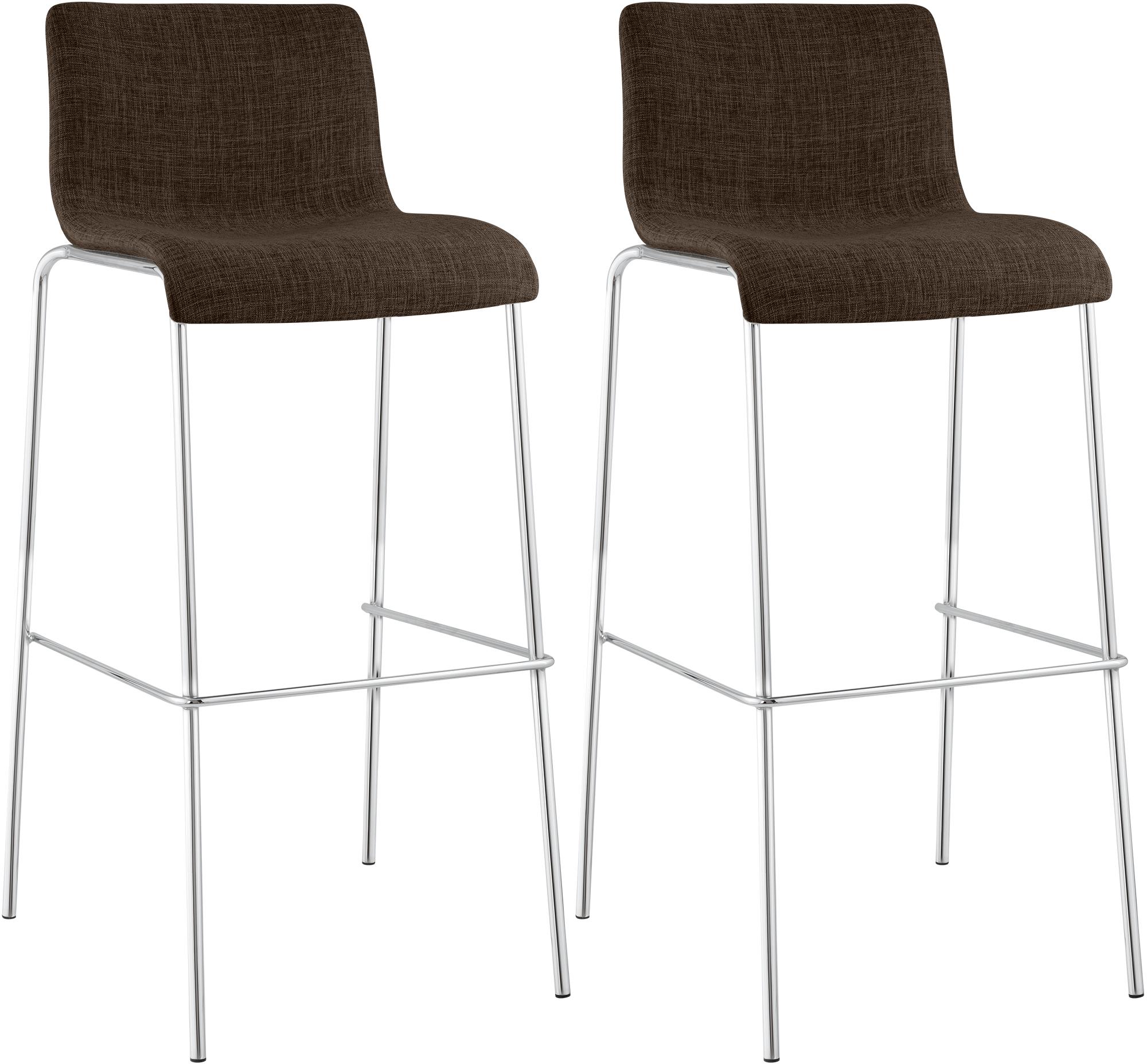 Set da 2 sgabelli da bar Hover in tessuto con base a 4 gambe
