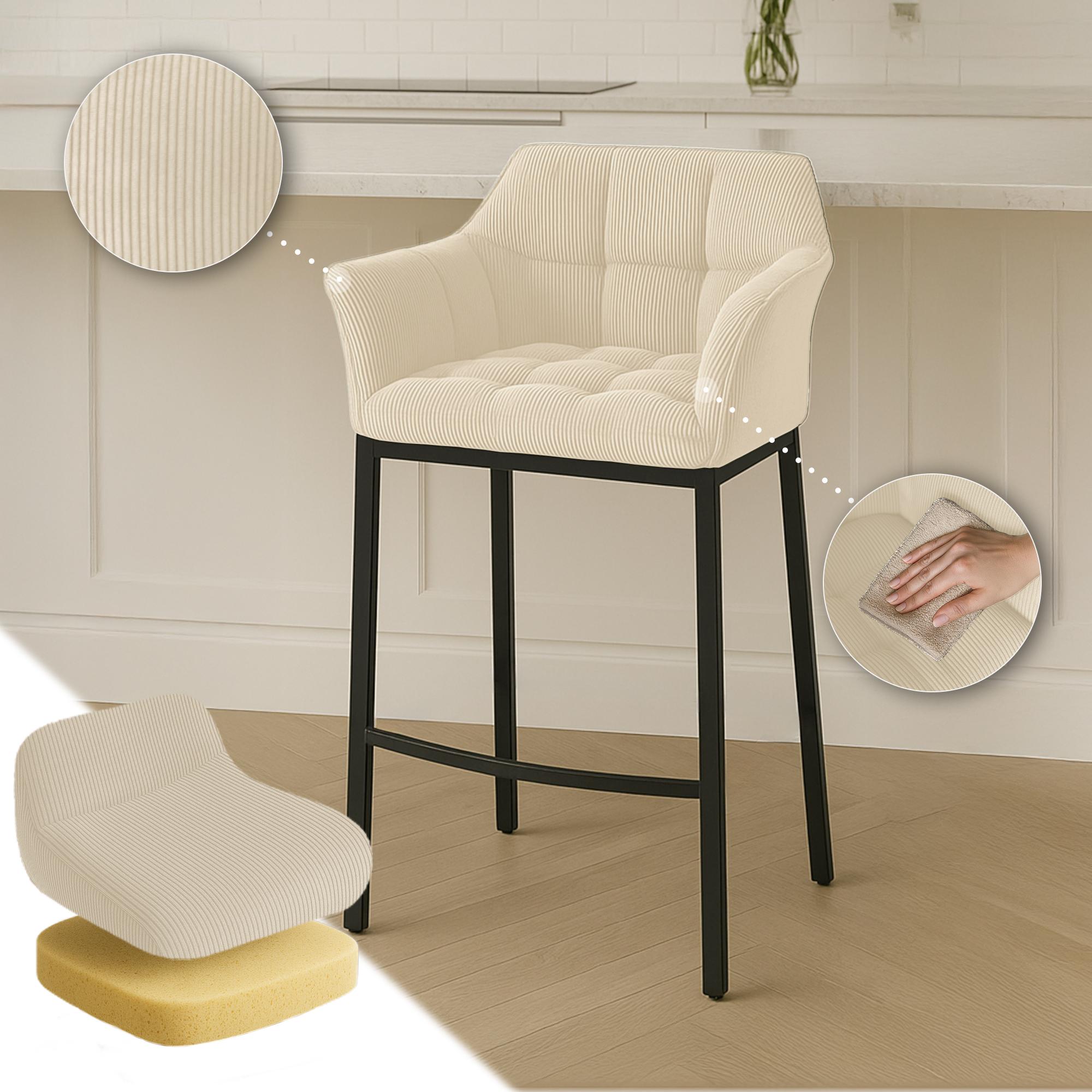 Sgabello Bar Damaso con Rivestimento In Corda e Base a Quattro Gambe