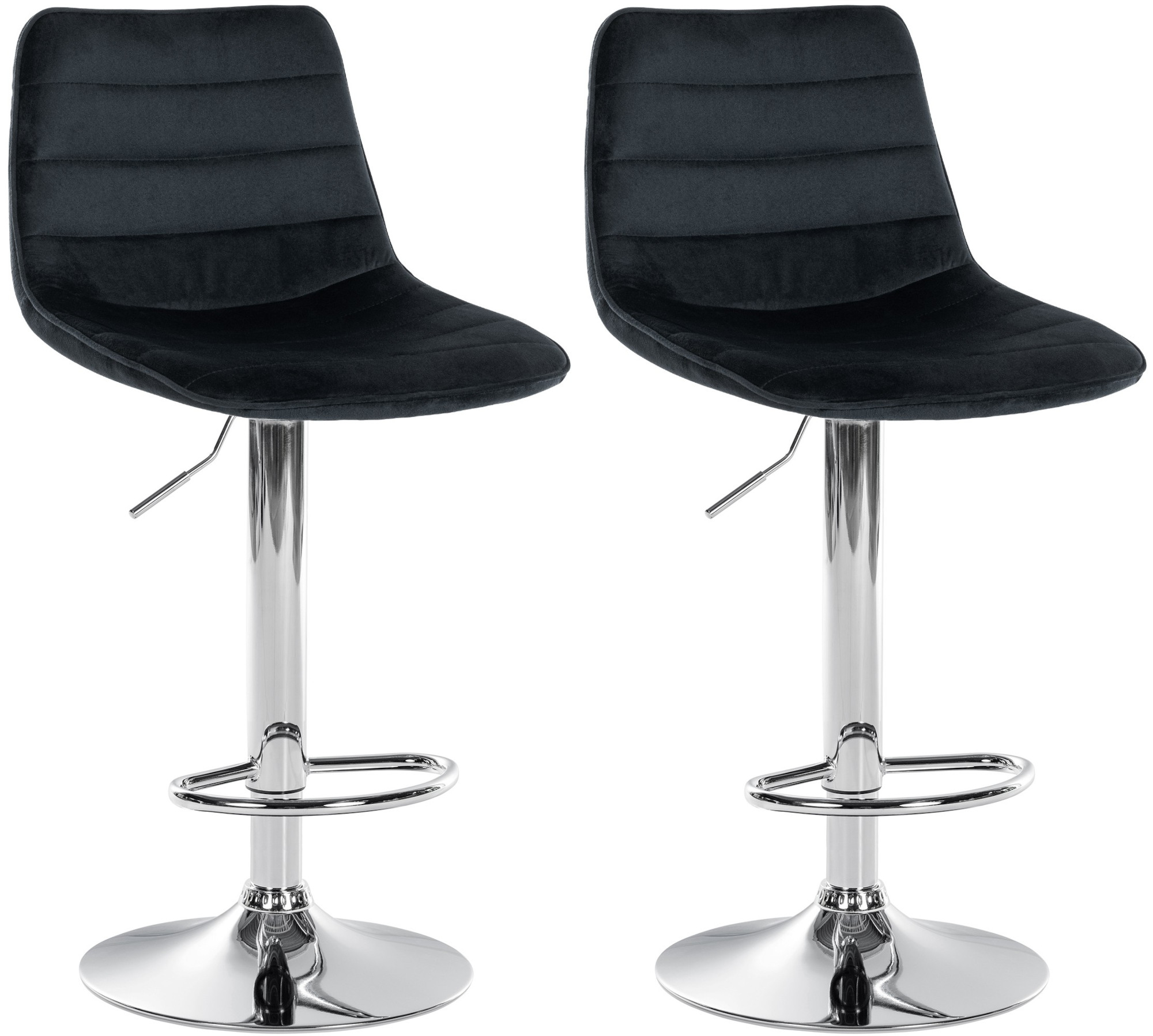 Set di 2 sgabelli da bar Lex in velluto