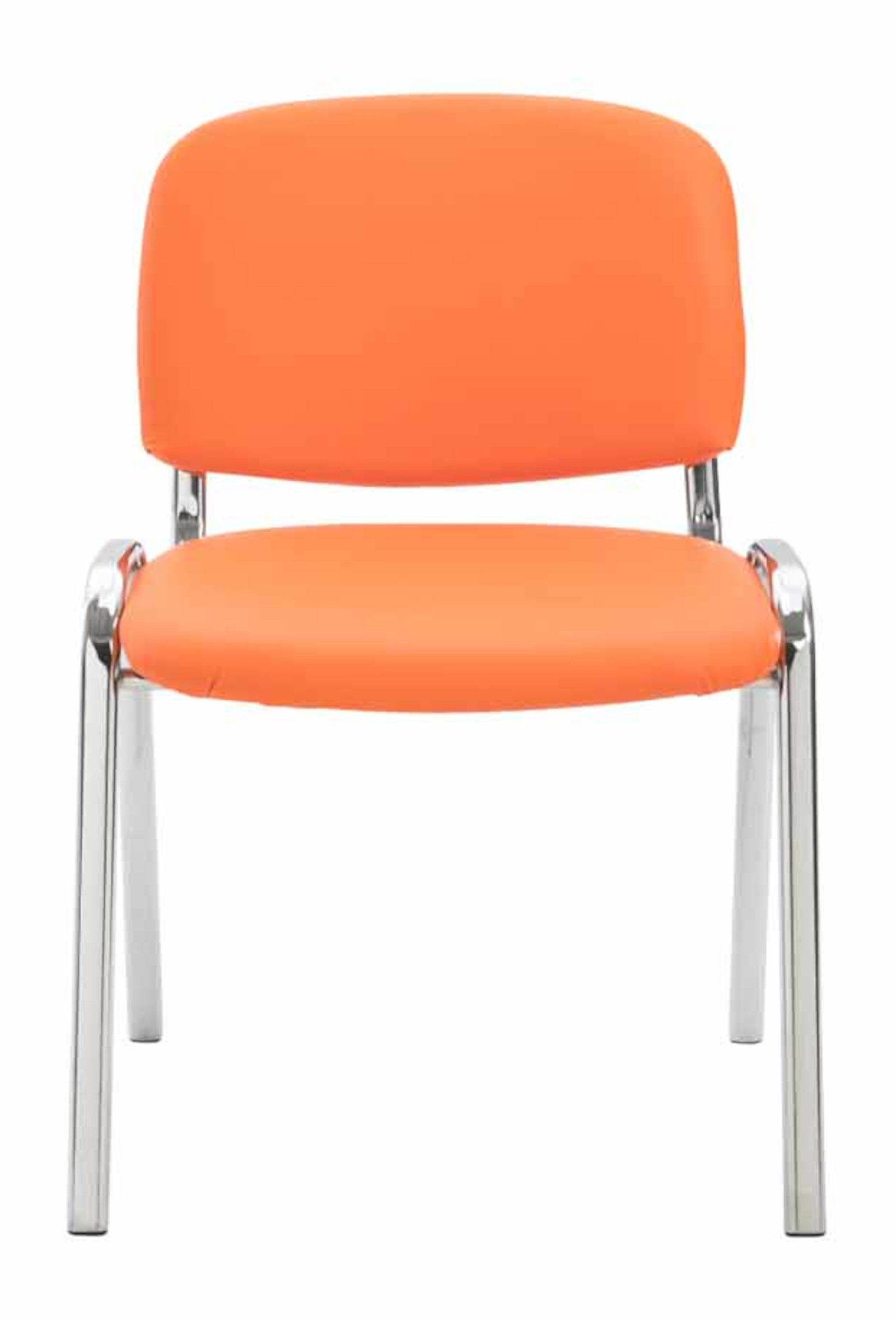 Set 4 Sedie Ufficio Ken Cromo In Similpelle