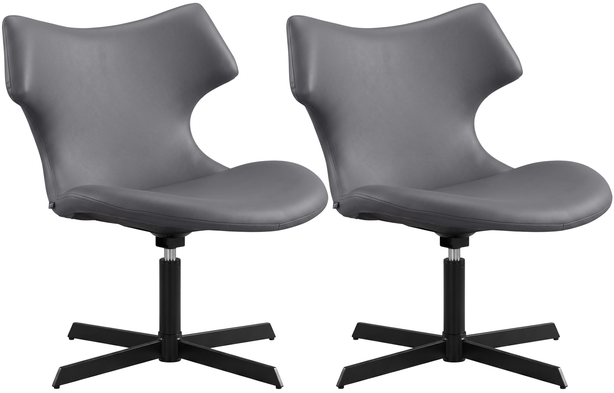 Set di 2 Poltroncine Lounge Welland Effetto Pelle