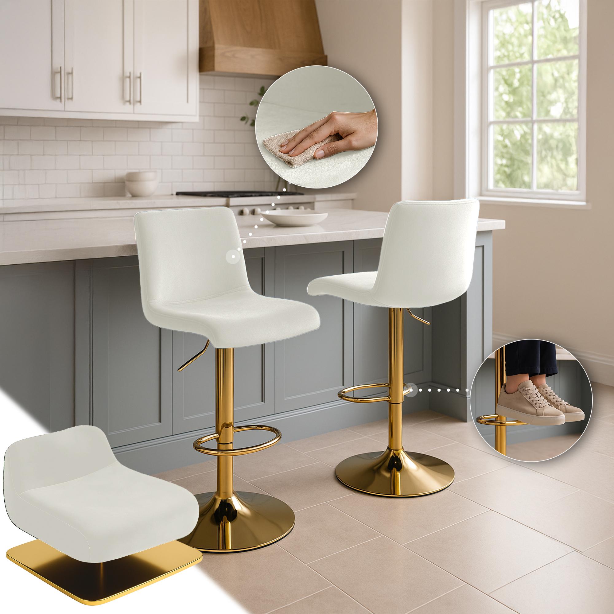 Sgabello Bar Hover in Velluto