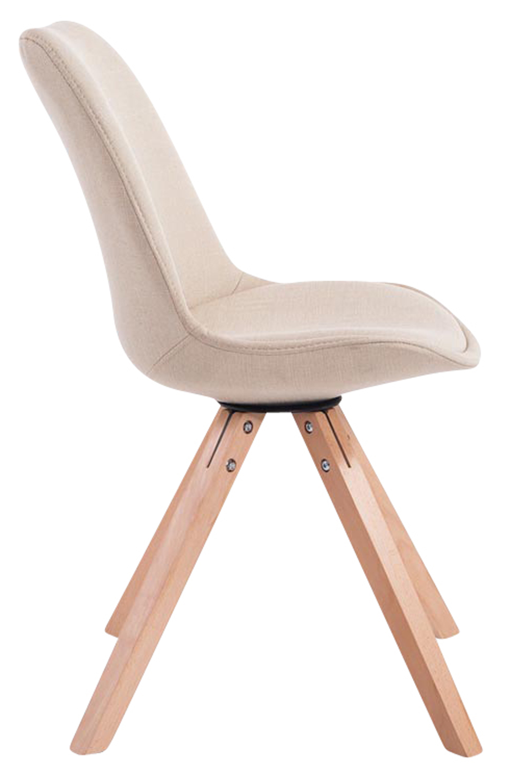 Set di 4 sedie per visitatori Toulouse Fabric Square