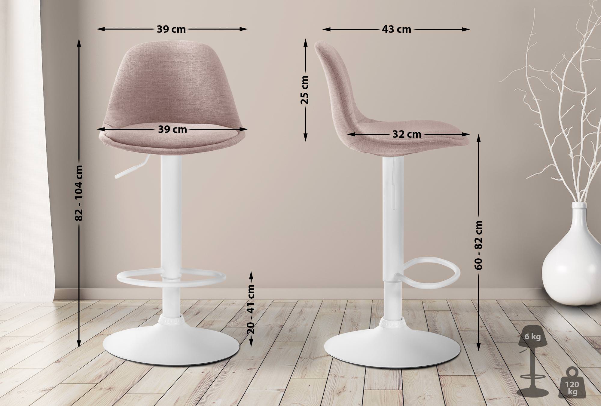 Sgabello di design KIEL in tessuto