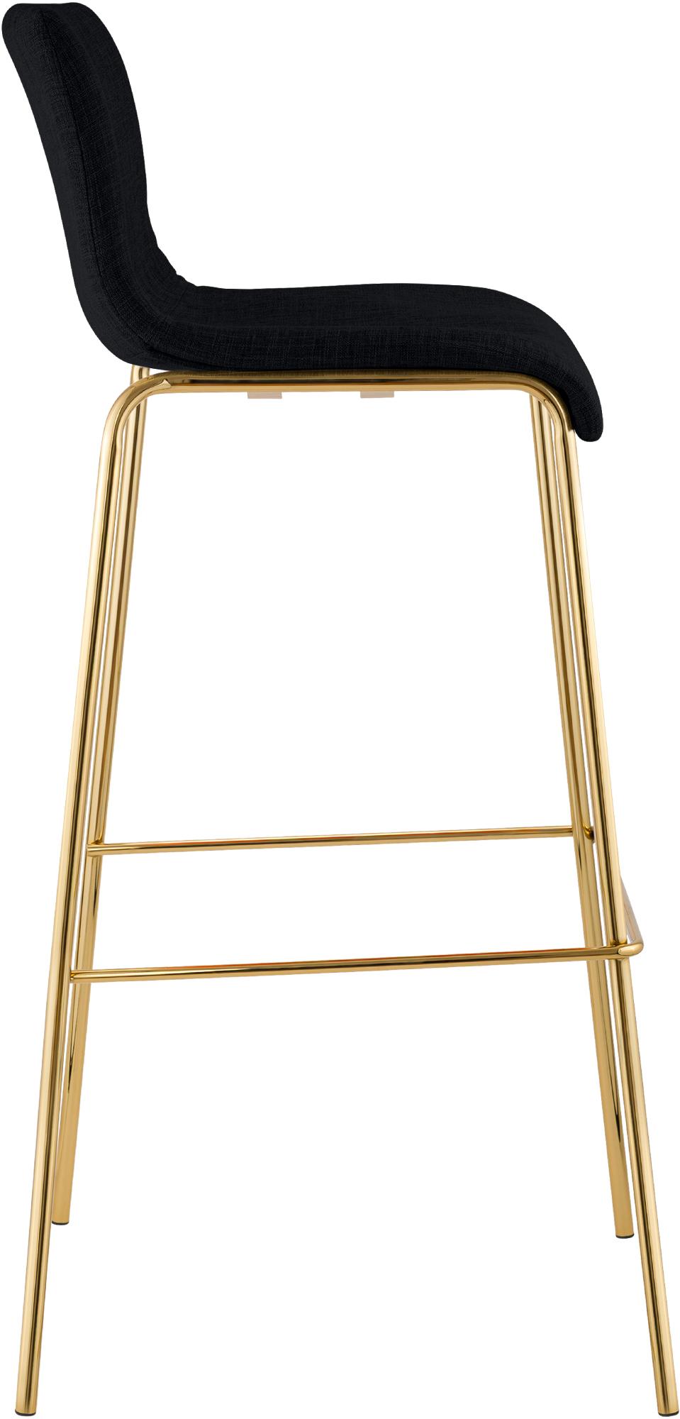 Sgabello Bar Hover Tessuto Base a Quattro Gambe Effetto Oro