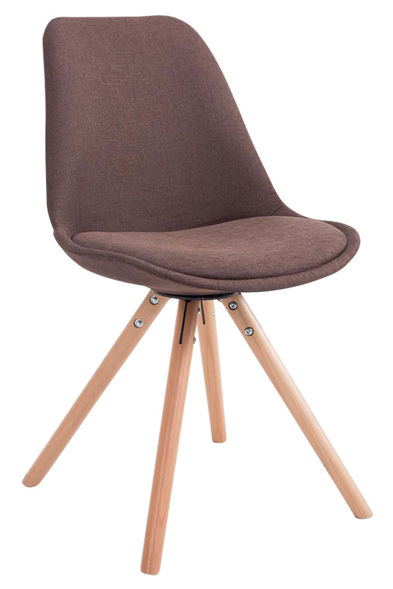 Set di 4 sedie per visitatori Toulouse Fabric Round