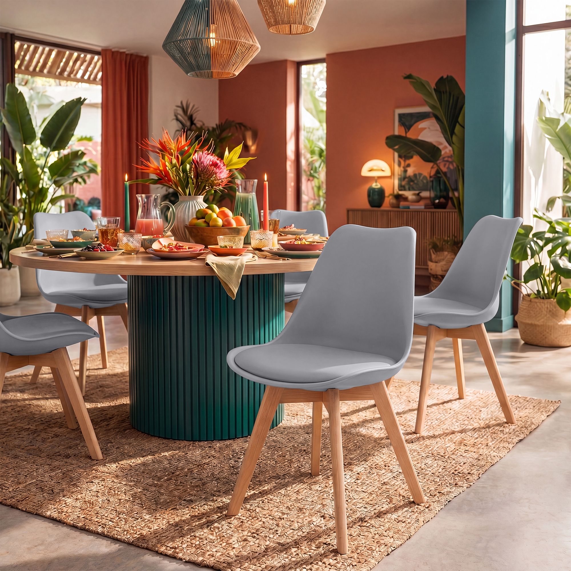 Set 4 sedie da pranzo Linares eleganti e confortevoli per ogni ambiente