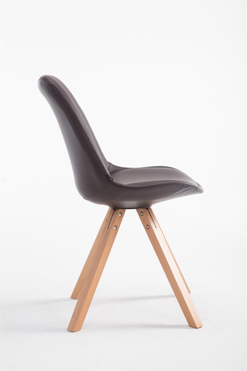 Sedia pranzo Laval in similpelle gambe quadrate
