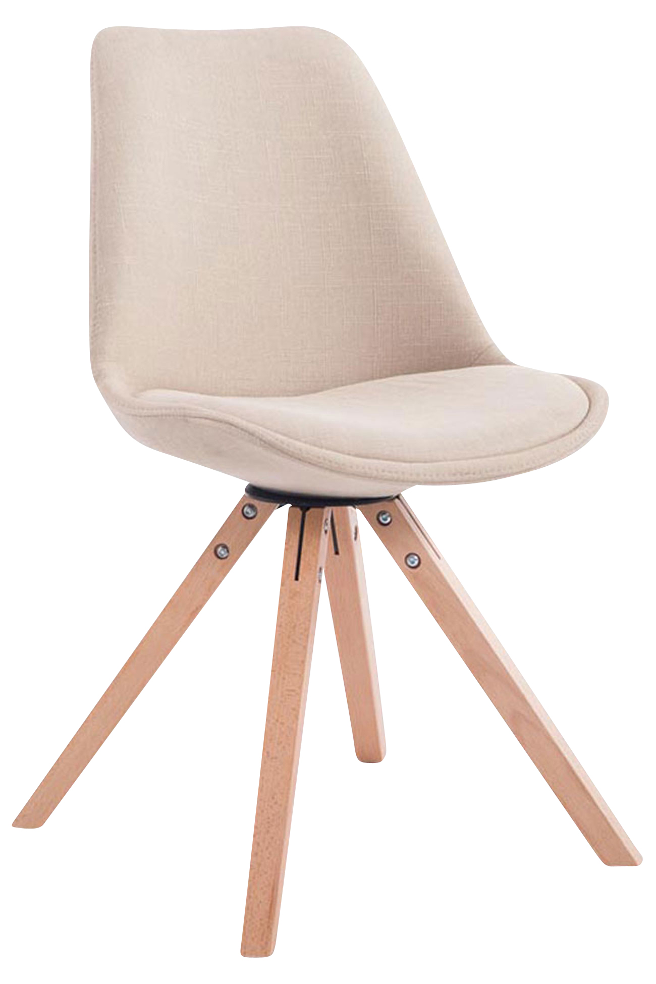 Set di 4 sedie per visitatori Toulouse Fabric Square