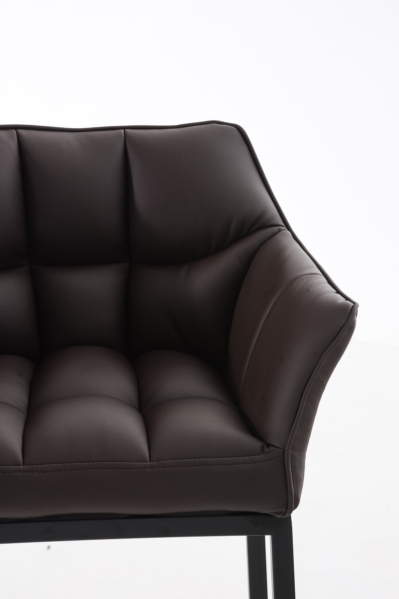 Sgabello da Bar Damaso in Similpelle con Base a Quattro Gambe