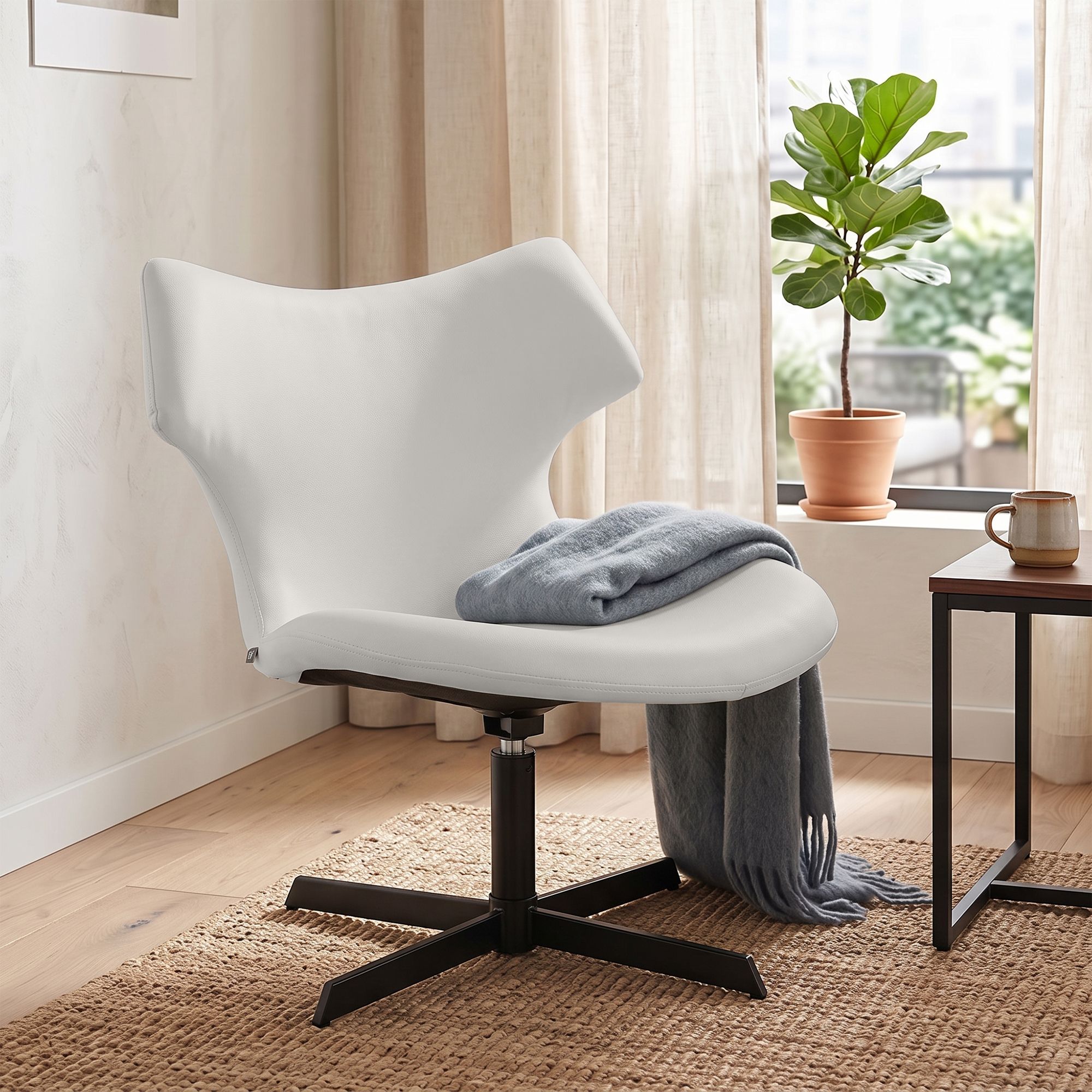 Set di 2 Poltroncine Lounge Welland Effetto Pelle