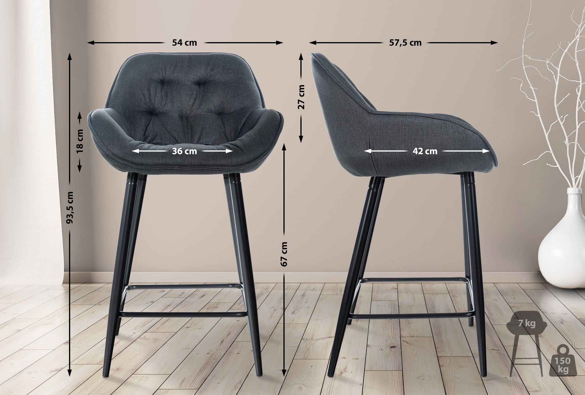 Sgabello da bar Gibson