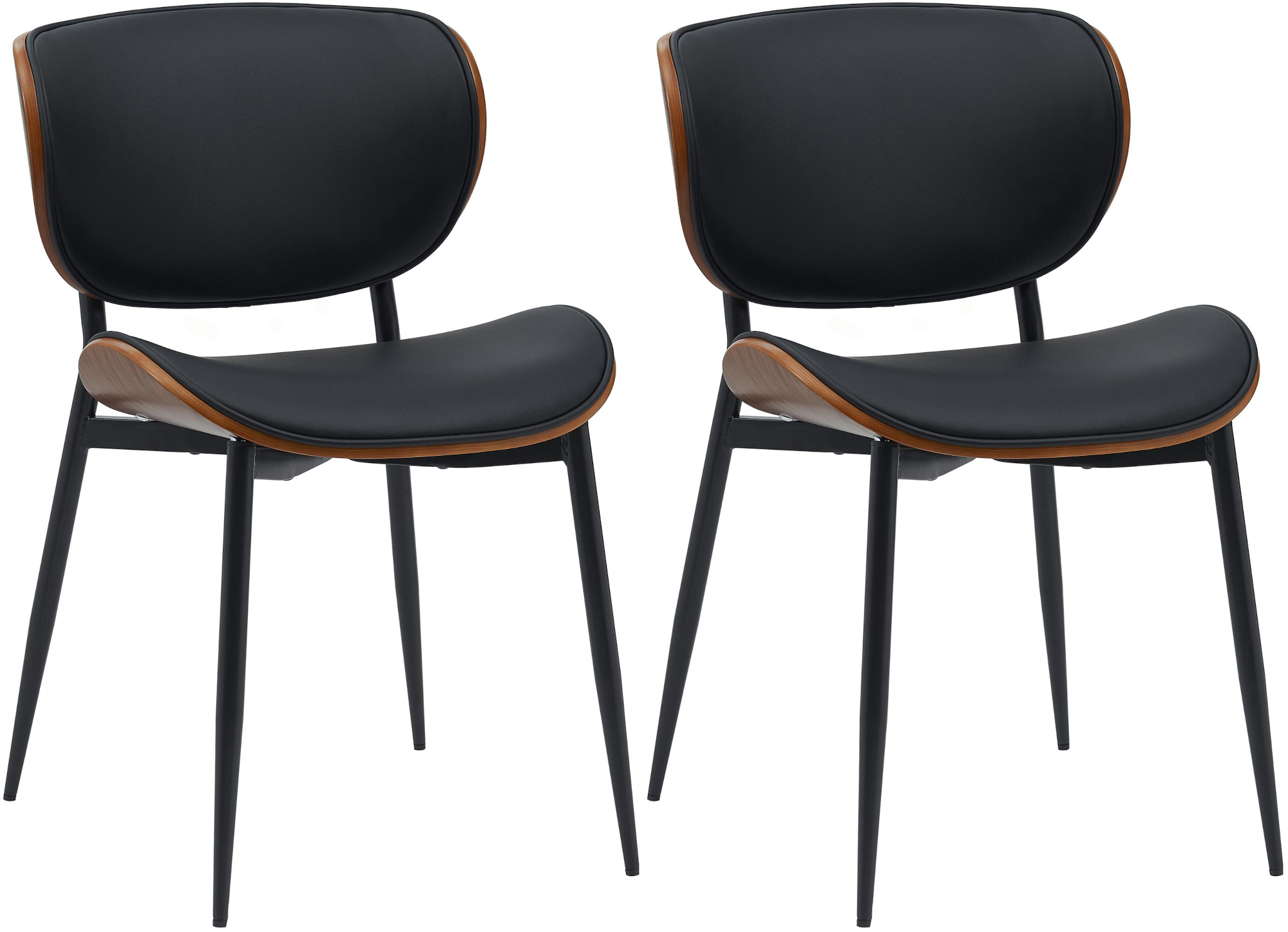 Set di 2 sedie visitatore Enid con rivestimento in similpelle o tessuto