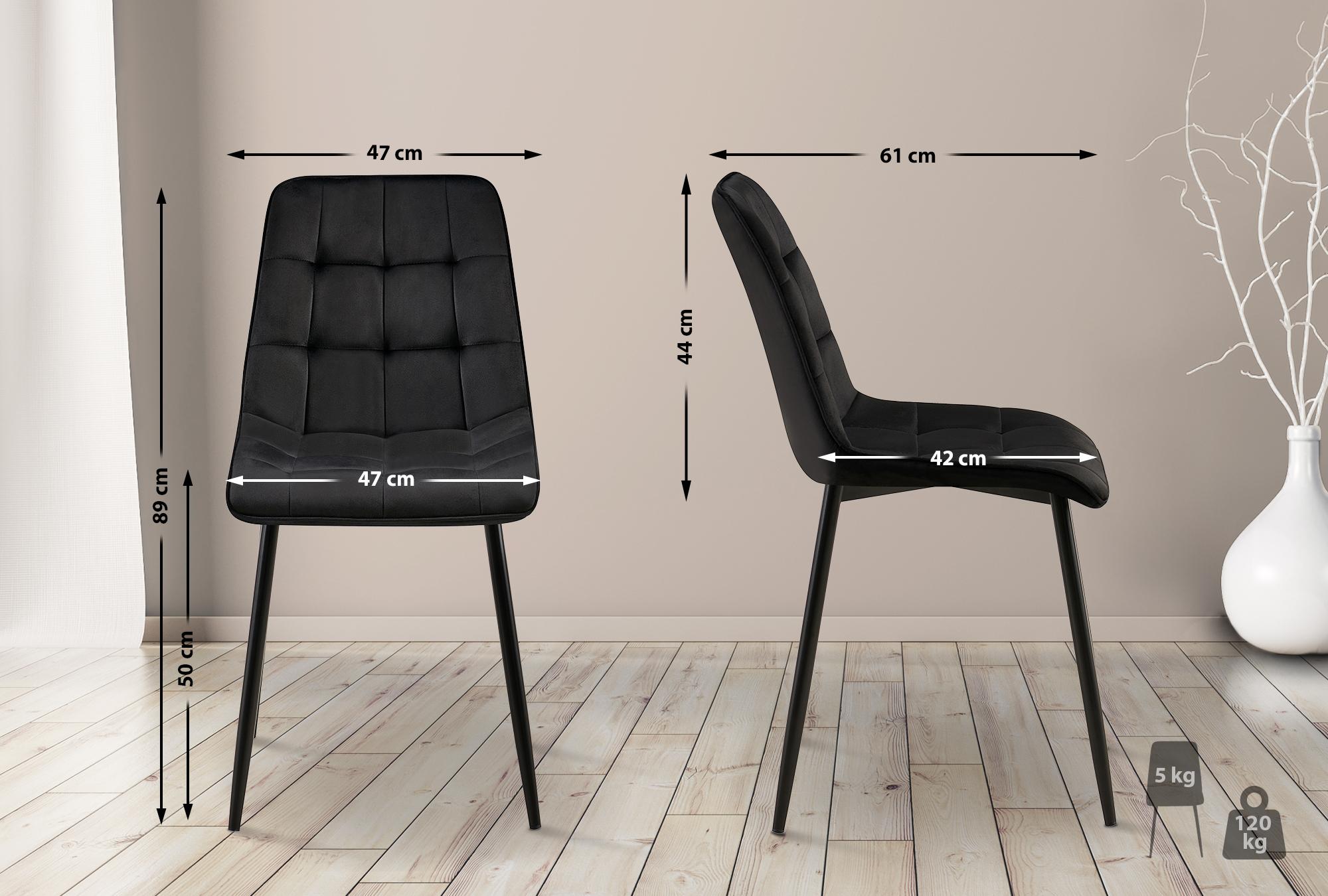 Sedia da pranzo Gifford con rivestimento in velluto