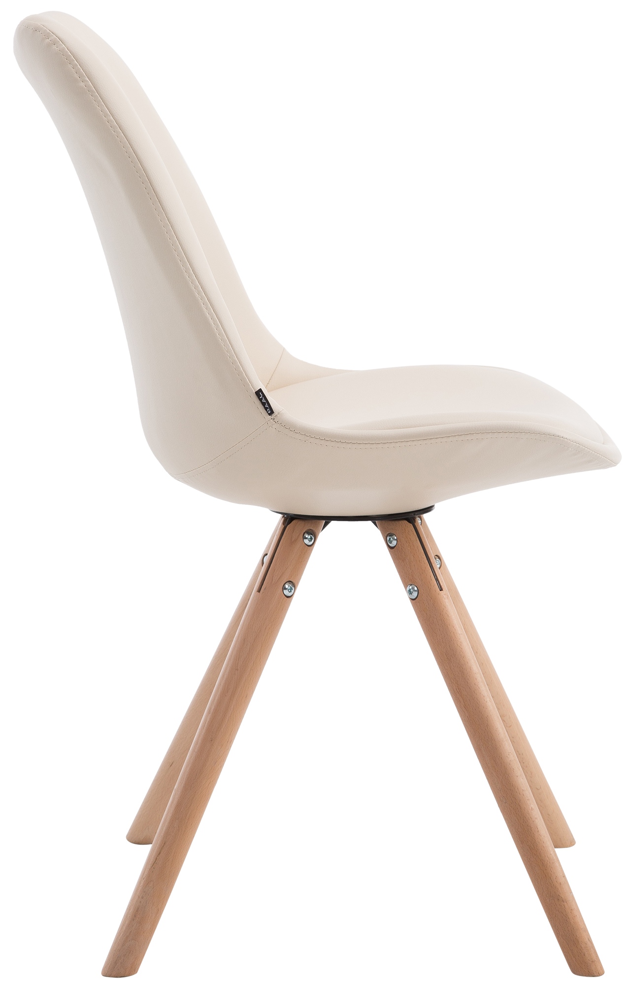 Sedia visitatore Laval in similpelle gambe tonde