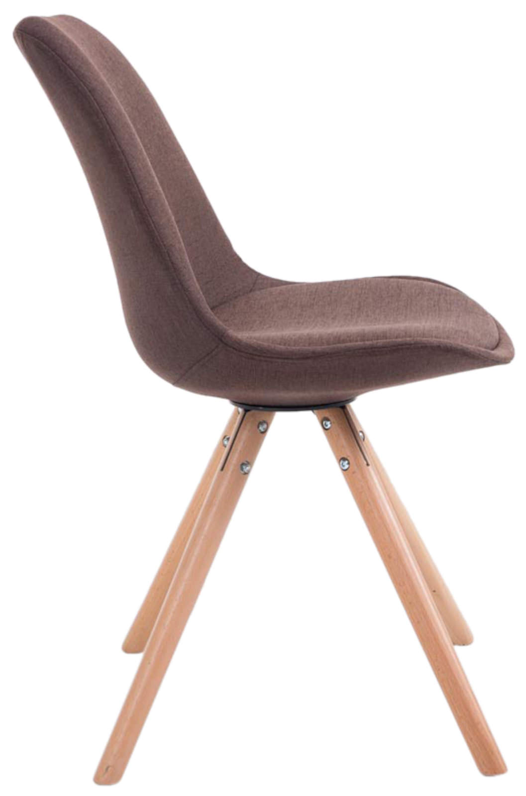 Set di 4 sedie per visitatori Toulouse Fabric Round