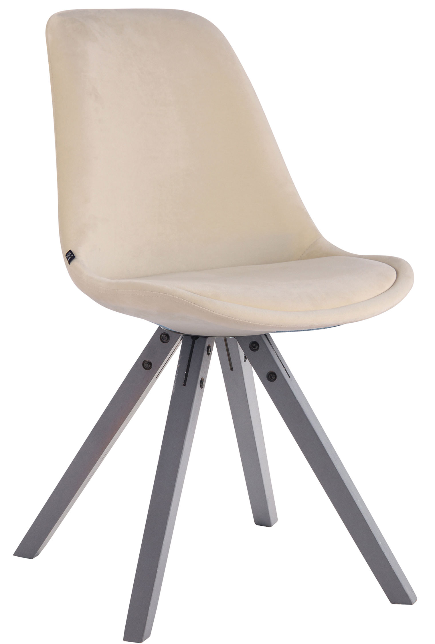 Sedia Toulouse in velluto gambe quadrate