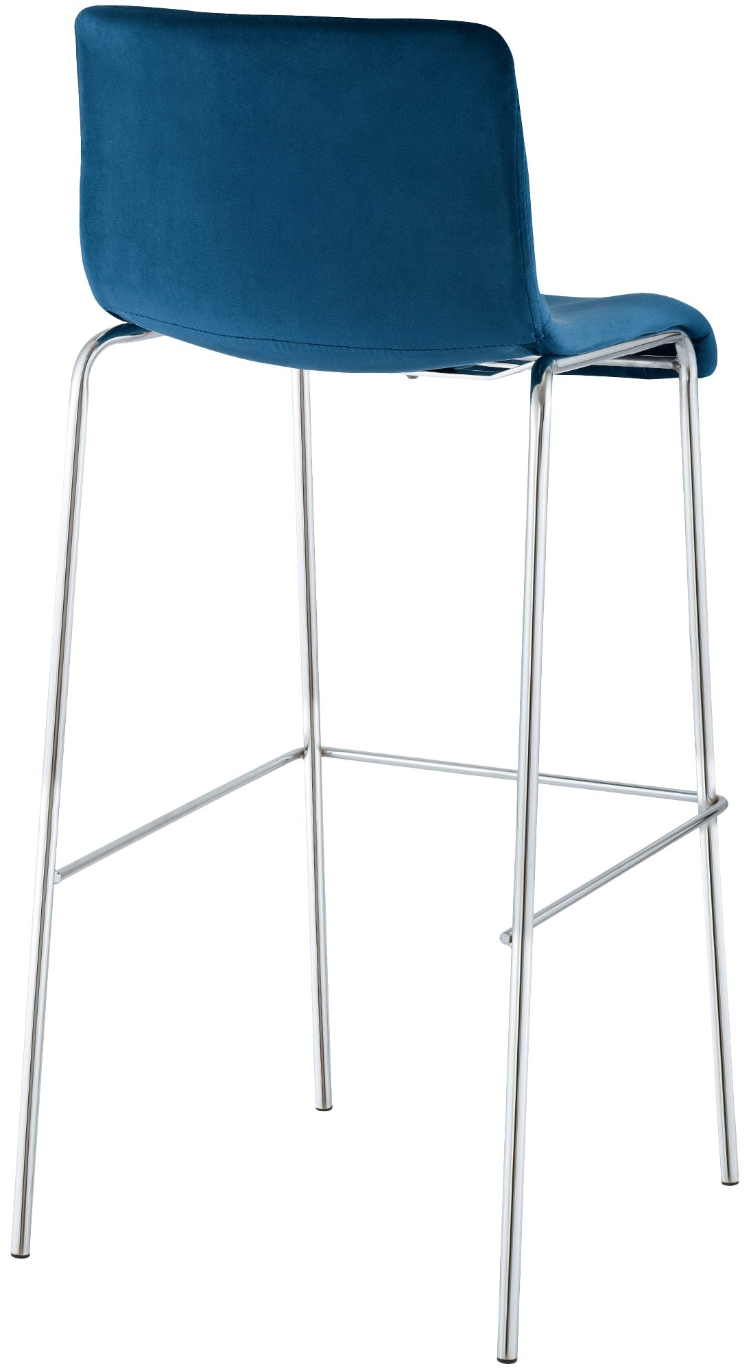 Sgabello da Bar Hover, Velluto, Gambe Cromate