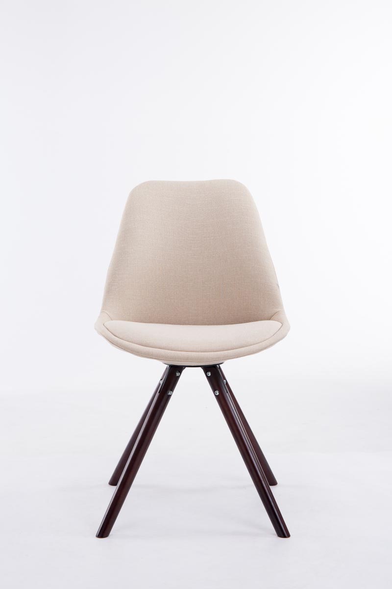 Sedia Toulouse in stoffa gambe tonde