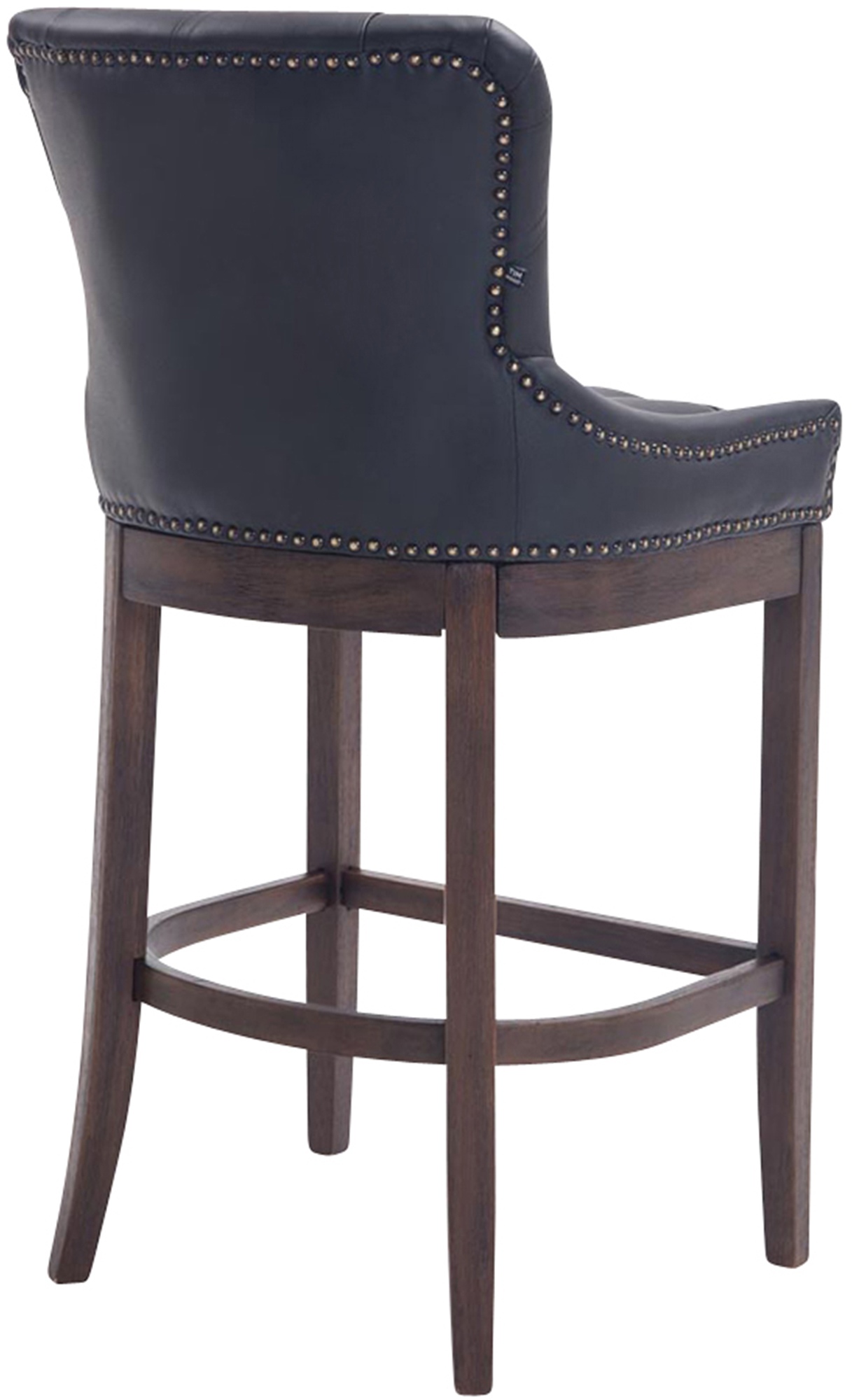 Sgabello Lakewood vera pelle antico-scuro