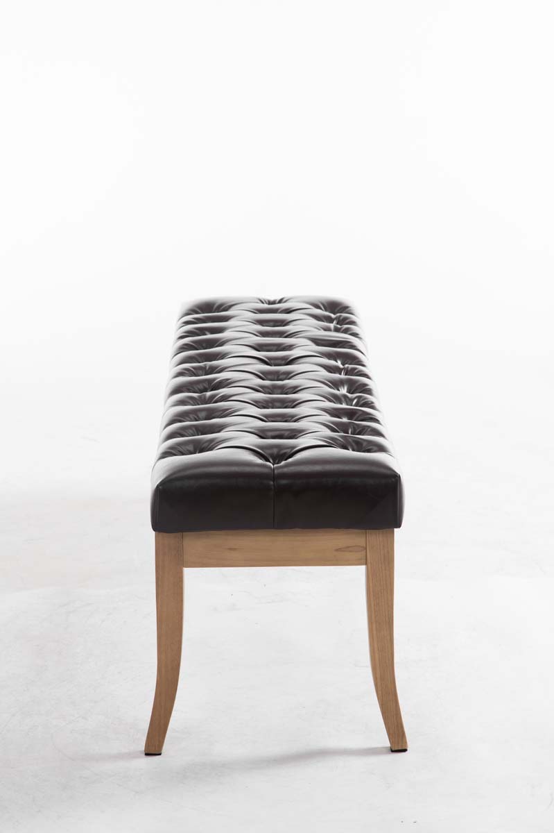 Panca design RAMSES in similpelle e legno chiaro antico