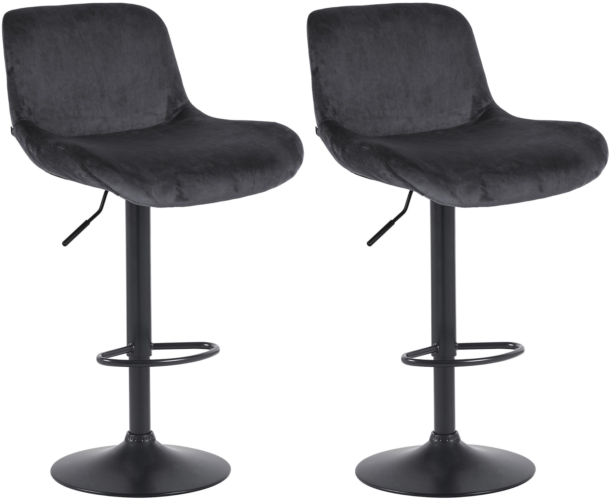 Set di 2 sgabelli da bar Solon nero