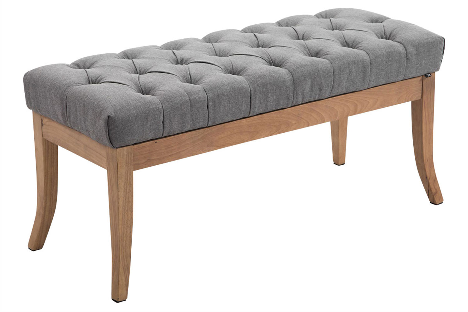 Panca design RAMSES in legno chiaro antico tessuto