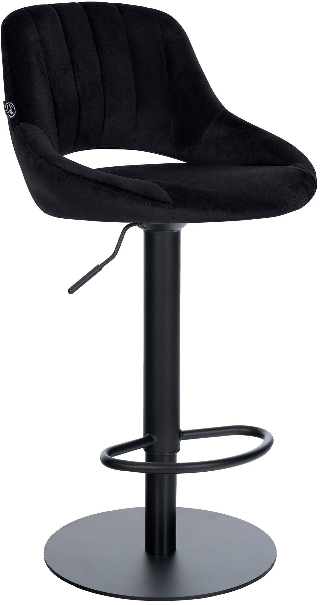Sgabello da bar Milet nero con base extra pesante