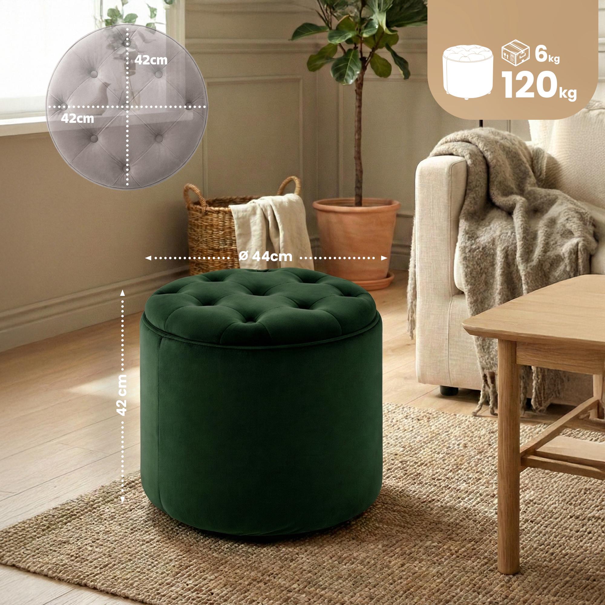 Pouf Pantin in velluto