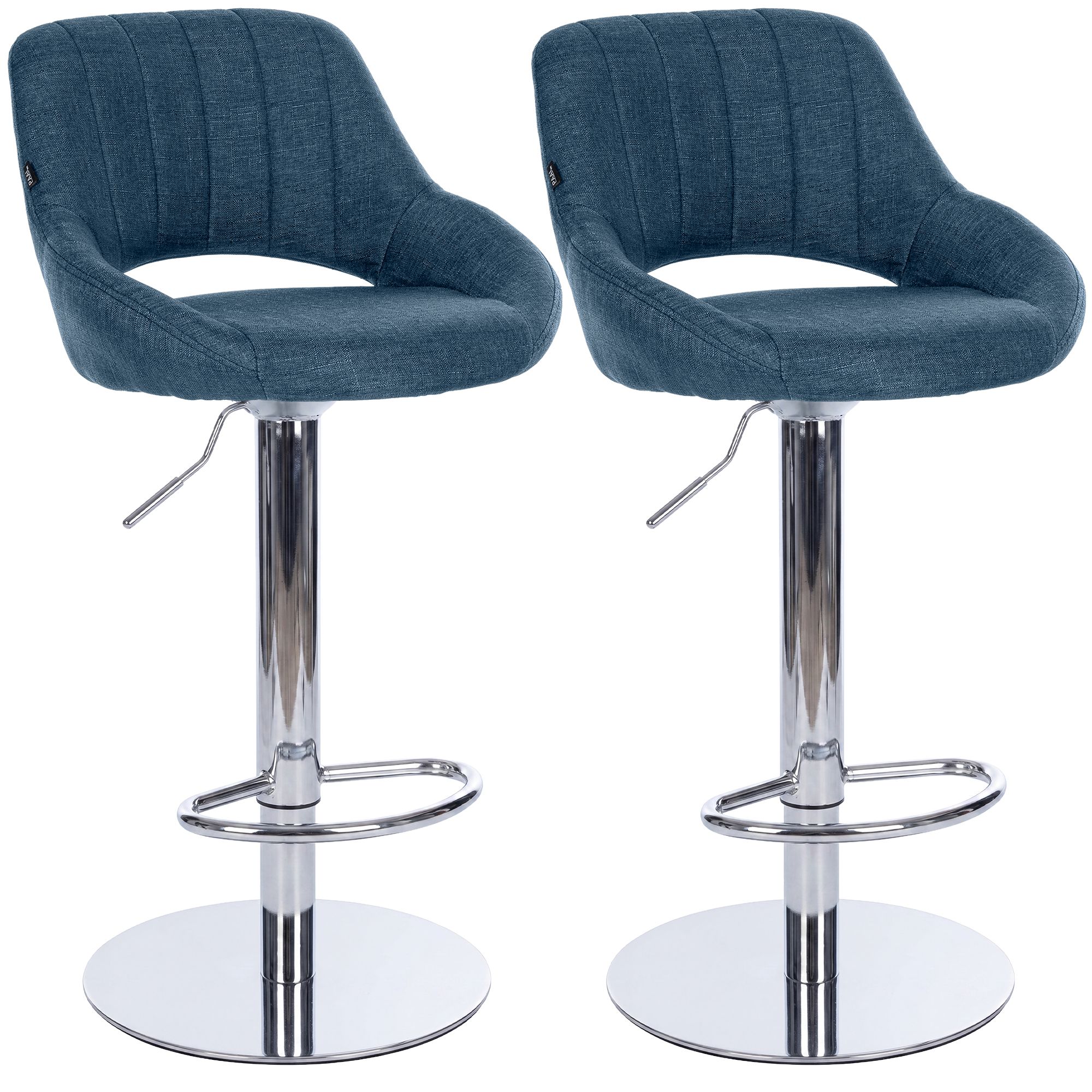 Set di 2 sgabelli da bar Milet cromati con base extra pesante