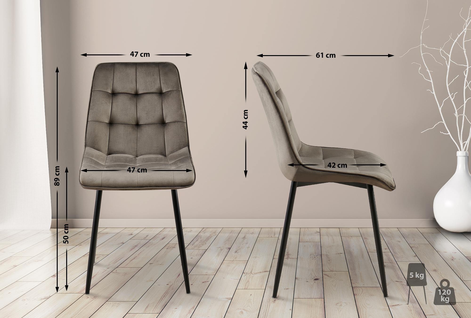 Sedia da pranzo Gifford con rivestimento in velluto
